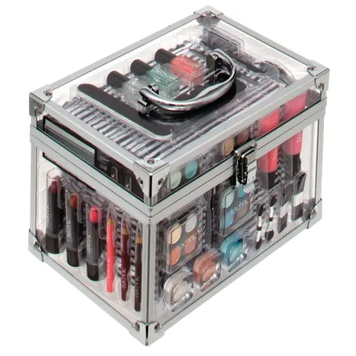 Technic Essential átlátszó sminkes táska sminkekkel